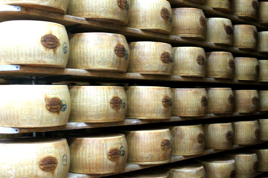 Parmigiano Reggiano cheese wheels