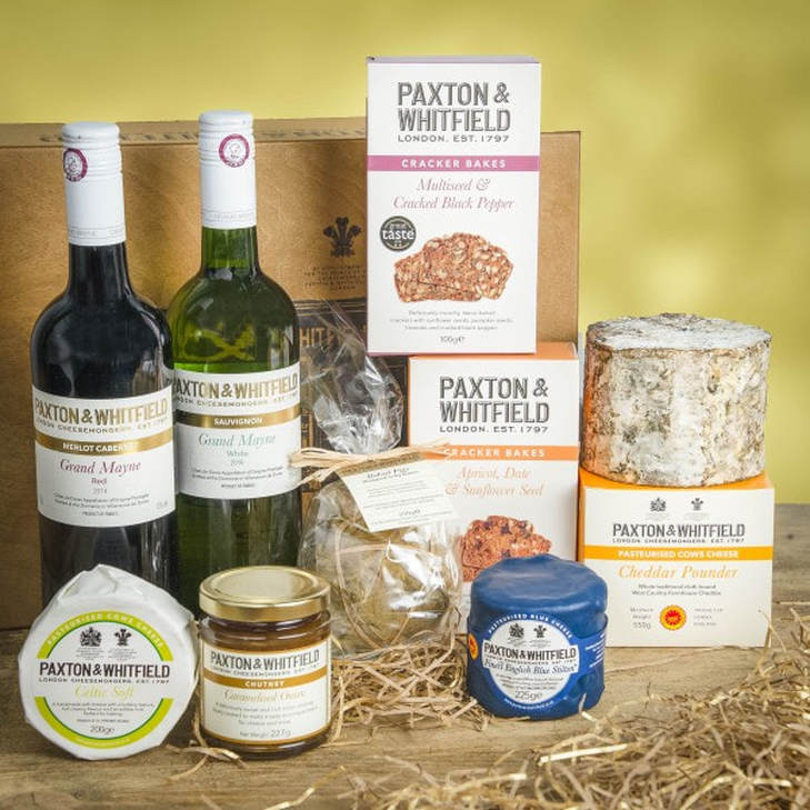 Destination Delicious Christmas gift guide for foodies -  cheese hamper from Paxton & Whitfield