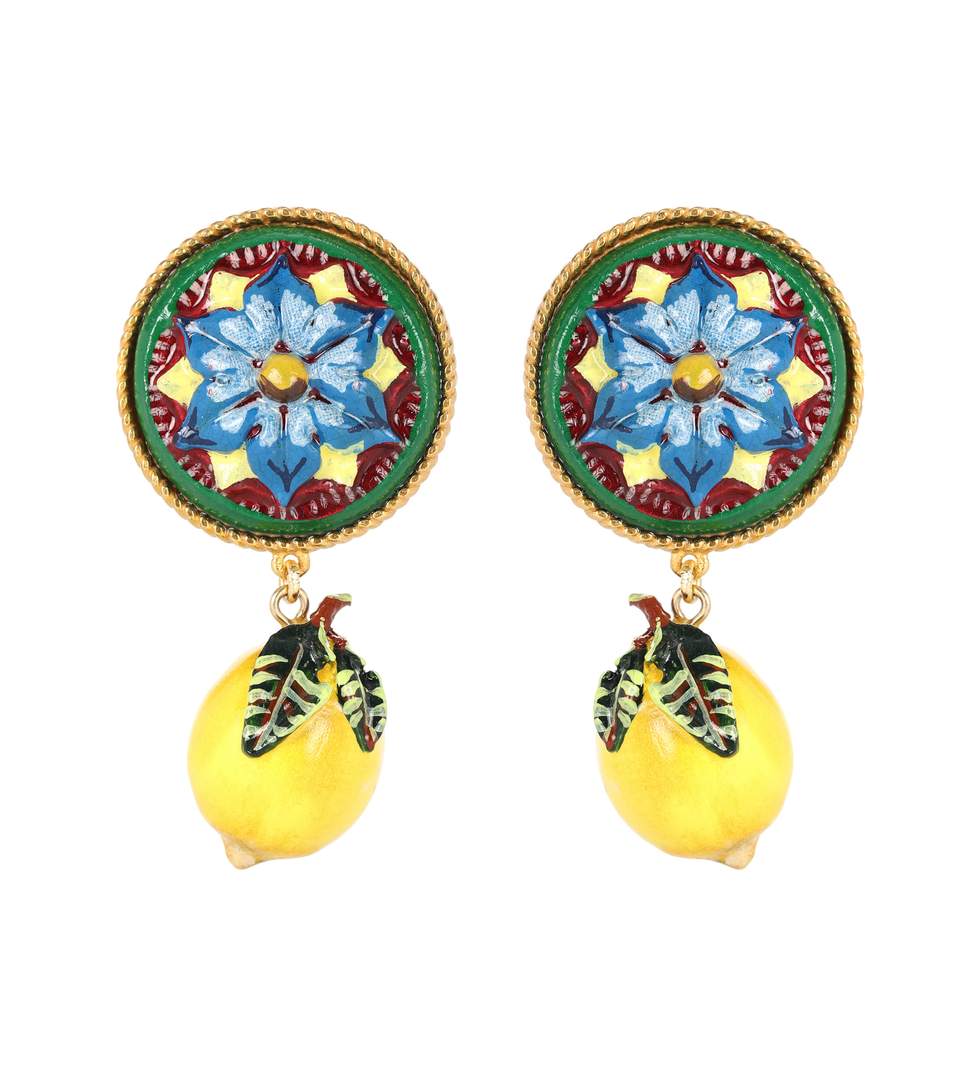 lemon clip-on earrings by Dolce & Gabbana