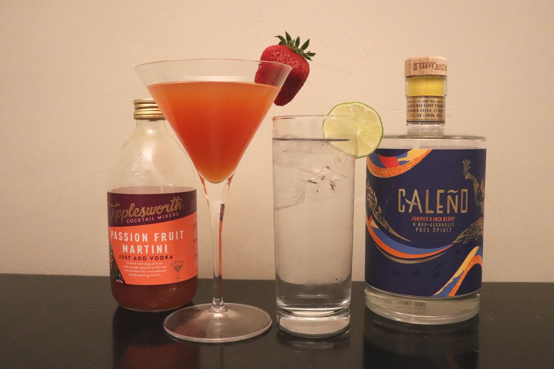 Destination Delicious reviews two fabulous new summer drinks mixers - Caleno and Tipplesworth Passionfruit Martini